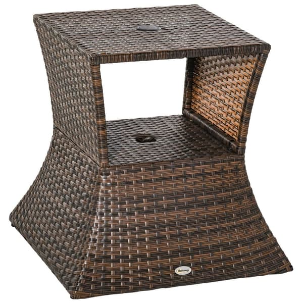 Havebord, 54x54x55 cm, Brun