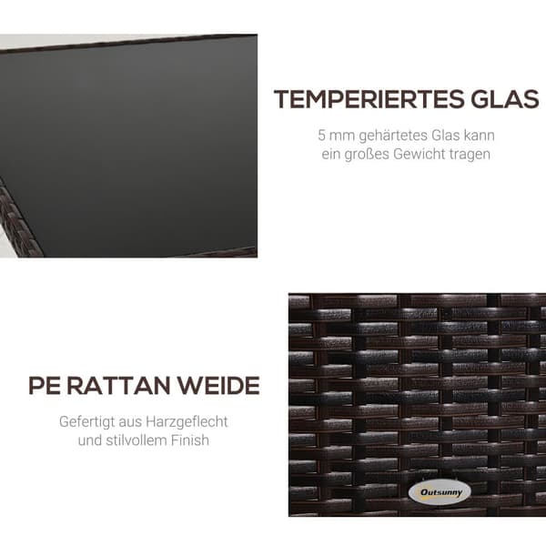 Matsalsbord, 150x85x74 cm, Brun Svart