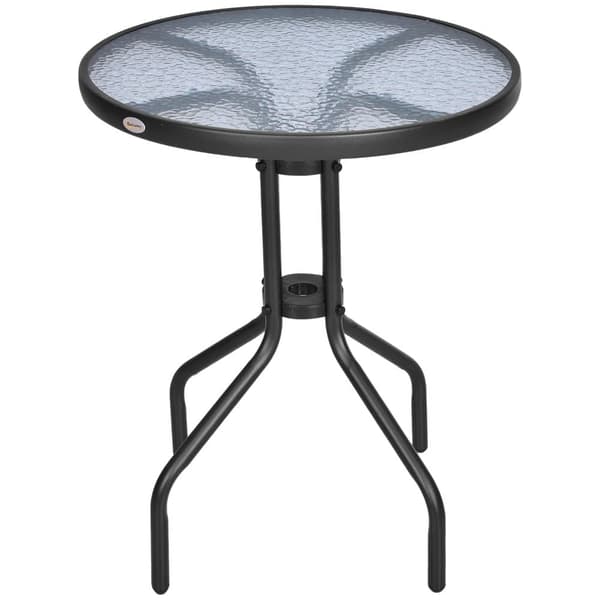 Trädgårdsbord, Ø60xH70 cm, Svart