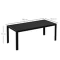 Miniatyrbillede 3 af 9: Havebord, 120x70 cm, Sort