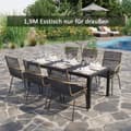 Miniatyrbillede 2 af 9: Havebord, 120x70 cm, Sort