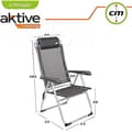 Miniatyrbild 2 av 2: Fällbar campingstol - AKTIVE - 52886 - Metall och Plast - Svart - Fylld komfort