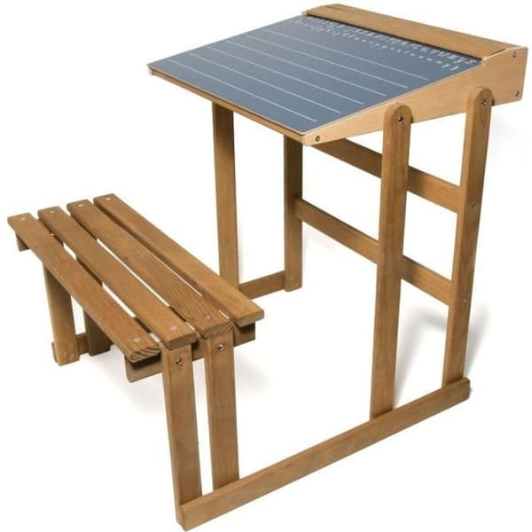 JEUJURA skolbänk i trä - tonad ek Höjd 60 cm