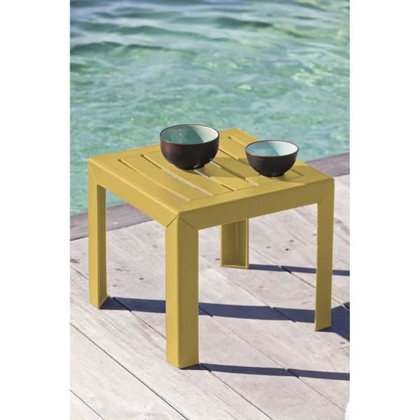 Sofabord - GROSFILLEX - MIAMI - 40x40x39cm - Indisk gul