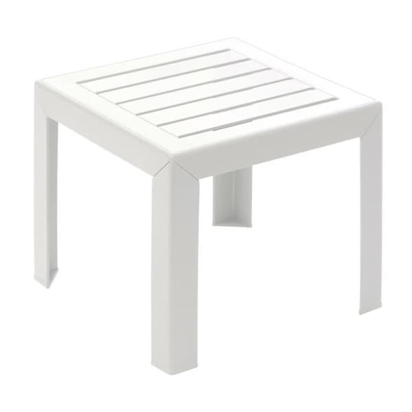 Sofabord - GROSFILLEX - Miami - Hvid - 40x40 - Harpiks