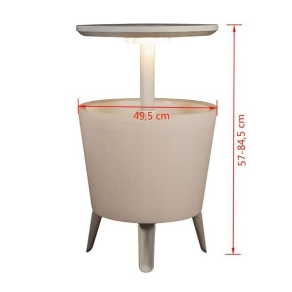 Keter Cooler upplyst vit 232924 407757