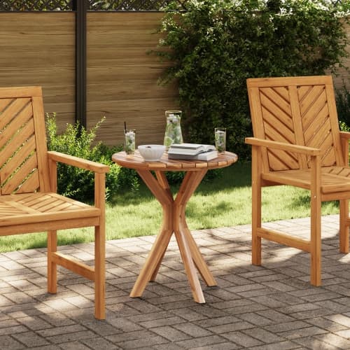 Trädgård Bistro Bord Ø70x75 cm Massivt Teakträ