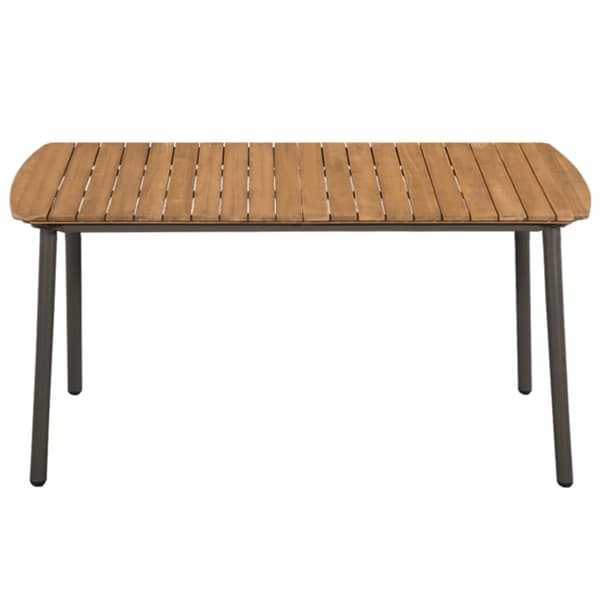 Trädgårdsbord 150x90x72cm massivt akaciaträ och stål