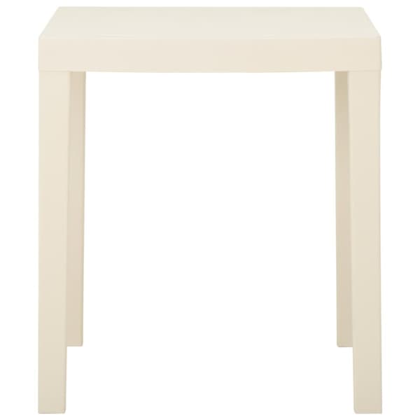 Trädgårdsbord vit 79x65x72 cm plast