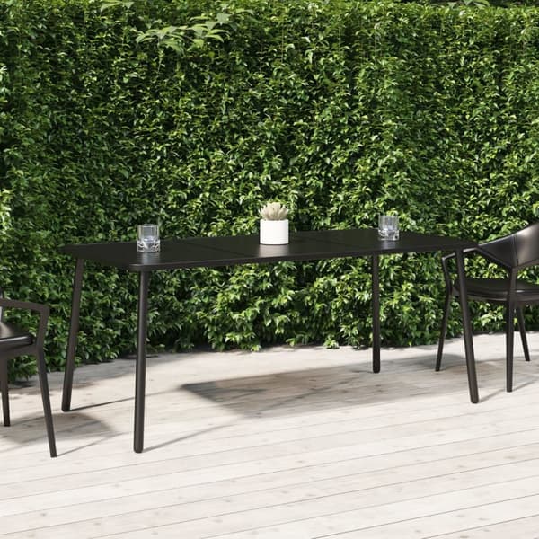 Trädgårdsbord antracit 165x80x71 cm stål