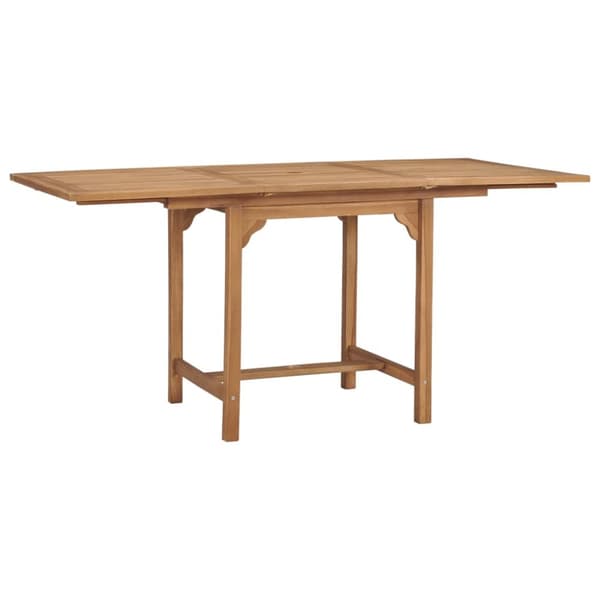 Trädgårdsbord utdragbart (110-160)x80x75cm massiv teak
