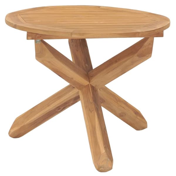 Trädgårdsbord Ø90x75 cm massiv teak
