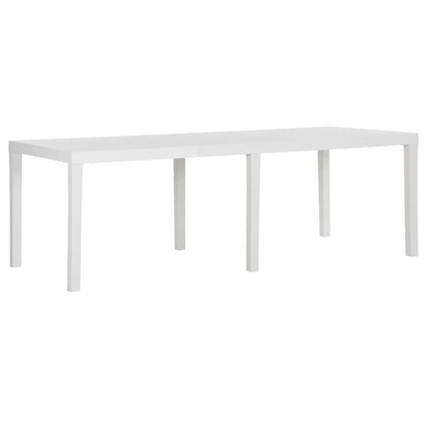 Utebord 220x90x72 cm PP vit