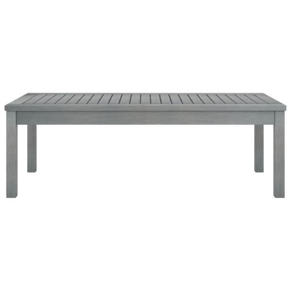 Soffbord 100x50x33 cm grått massivt akaciaträ