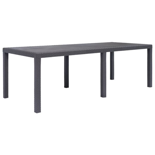 Trädgårdsbord 220x90x72 cm konstrotting brun