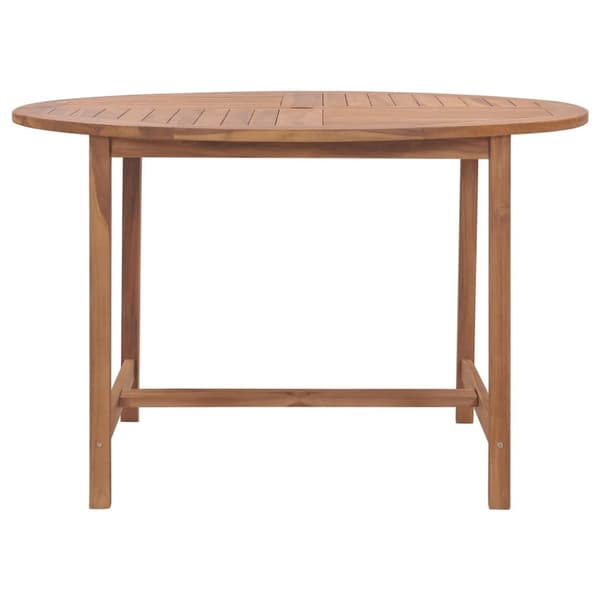 Matbord för trädgården Ø110x75 cm massiv teak