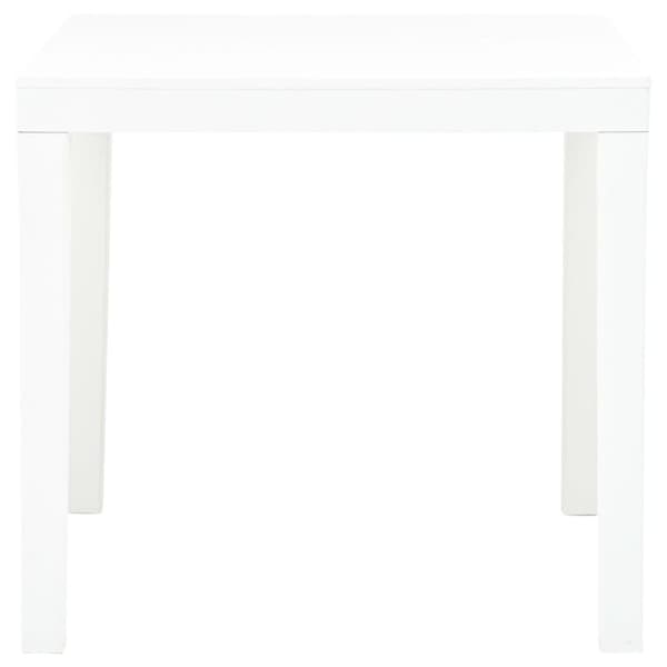 Trädgårdsbord vit 78x78x72 cm plast