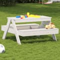 Miniatyrbild 1 av 2: Picknickbord för barn vit 88x97x52 cm massiv furu