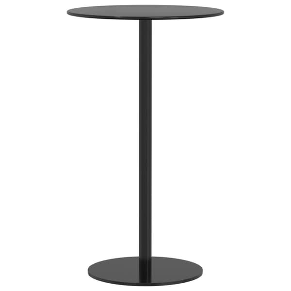 Trädgårdsbord rund svart Ø60x105 cm stål
