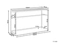 Miniatyrbilde 3 av 9: Utendørs spisebord Hvit og Brun Metall Syntetisk tre 150 x 50 cm 2 personer Rektangulær form Moderne stil Hagebord Barbord Hagemøbler