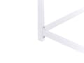 Miniatyrbilde 8 av 9: Utendørs spisebord Hvit og Brun Metall Syntetisk tre 150 x 50 cm 2 personer Rektangulær form Moderne stil Hagebord Barbord Hagemøbler