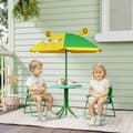Miniatyrbild 2 av 11: Rootz Children's Garden Furniture Set - Barnstolar - Bordset - Portable & Foldble - 49,5 cm Ø Tabell, 36,5 cm x 38,5 cm Stol - Bee Design