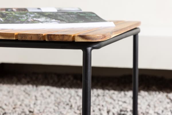 FURNLUX ULKOKAHVIPÖYTÄ PENH ACACIA & MUSTA 65CM
