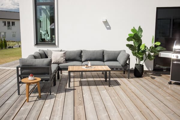 FURNLUX ULKOKAHVIPÖYTÄ BRASILIA TEAK & MUSTA 60CM