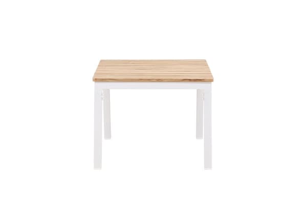 FURNLUX ULKOKAHVIPÖYTÄ BRASILIA TEAK & VALKOINEN 60CM
