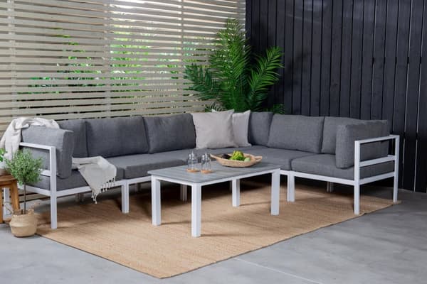 FURNLUX SOFFBORD FÖR UTOMHUSBRUK PARMA GRÅ & VIT 60CM