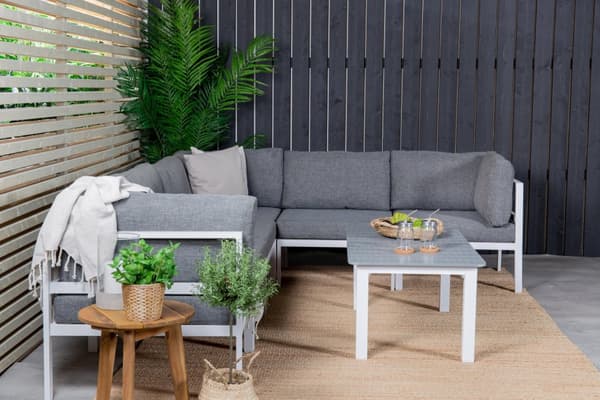 FURNLUX SOFFBORD FÖR UTOMHUSBRUK PARMA GRÅ & VIT 60CM