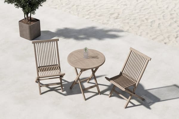 FURNLUX ULKOKAHVIPÖYTÄ KENYA BEIGE 70CM