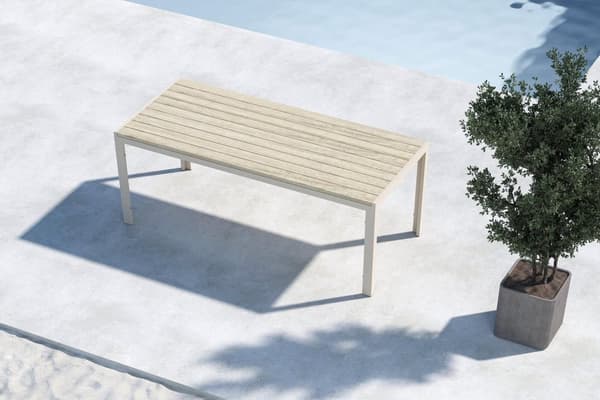 FURNLUX ULKORUOKAPÖYTÄ MIRKO BEIGE 90CM