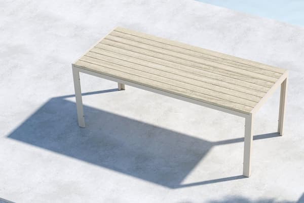 FURNLUX ULKORUOKAPÖYTÄ MIRKO BEIGE 90CM