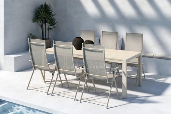 FURNLUX ULKORUOKAPÖYTÄ MIRKO BEIGE 90CM