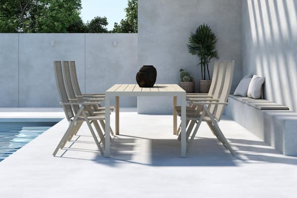 FURNLUX ULKORUOKAPÖYTÄ MIRKO BEIGE 90CM