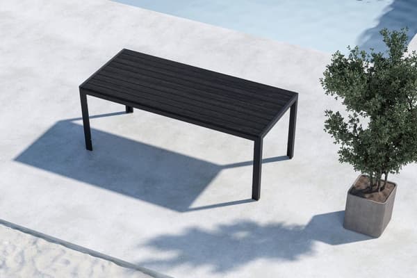 FURNLUX ULKORUOKAPÖYTÄ MIRKO MUSTA 90CM