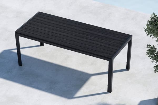 FURNLUX ULKORUOKAPÖYTÄ MIRKO MUSTA 90CM