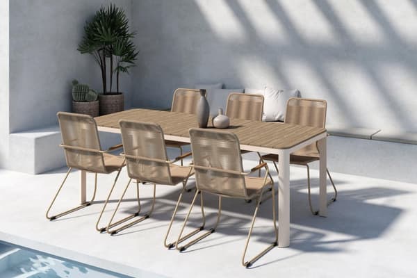 FURNLUX MATBORD FÖR UTOMHUSBRUK ETNA BRUN & BEIGE 90CM