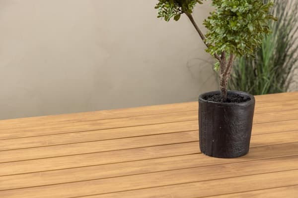 FURNLUX ULKORUOKAPÖYTÄ BREAK TEAK & BEIGE 90CM