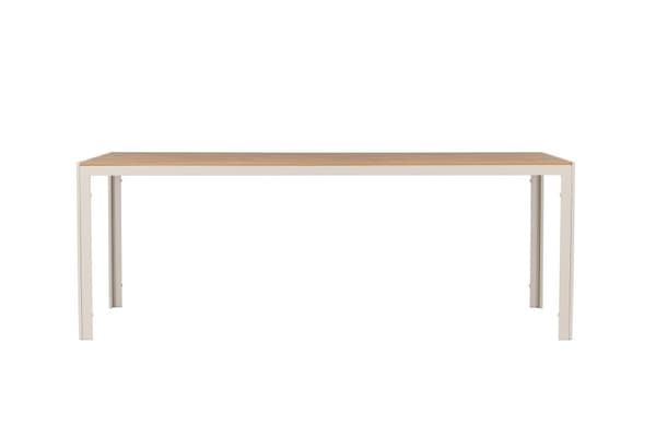 FURNLUX ULKORUOKAPÖYTÄ BREAK TEAK & BEIGE 90CM