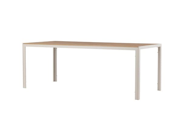 FURNLUX ULKORUOKAPÖYTÄ BREAK TEAK & BEIGE 90CM