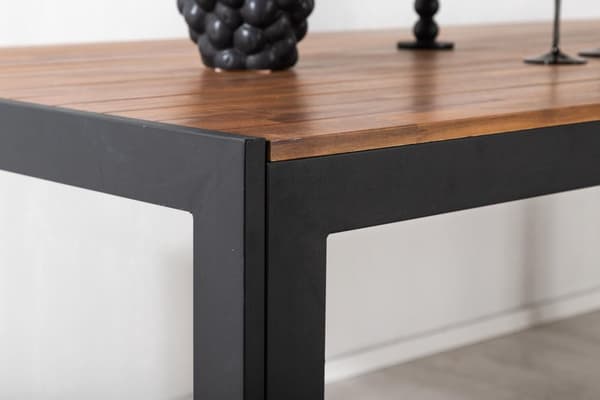 FURNLUX UDENDØRS SPISEBORD BOIS ACACIA & SORT 90CM