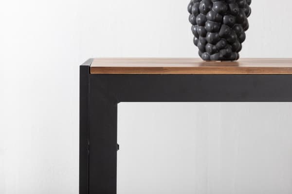 FURNLUX UDENDØRS SPISEBORD BOIS ACACIA & SORT 90CM