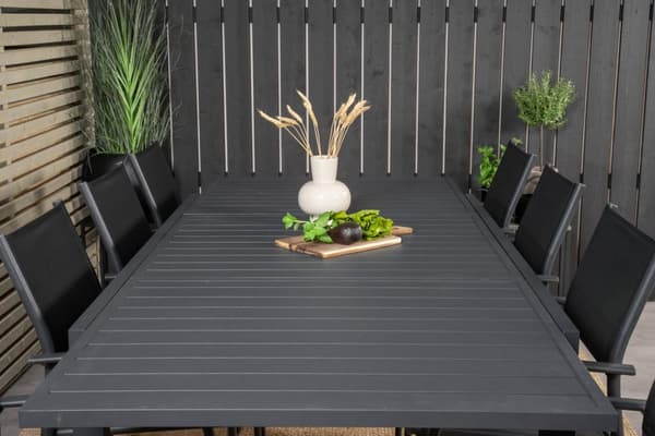 FURNLUX ULKORUOKAPÖYTÄ MARBELLA MUSTA 100CM