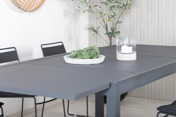 FURNLUX ULKORUOKAPÖYTÄ MARBELLA MUSTA 100CM
