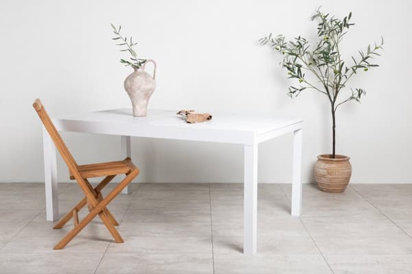 FURNLUX ULKORUOKAPÖYTÄ MARBELLA VALKOINEN 100CM