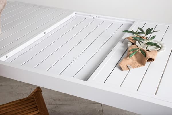 FURNLUX ULKORUOKAPÖYTÄ MARBELLA VALKOINEN 100CM