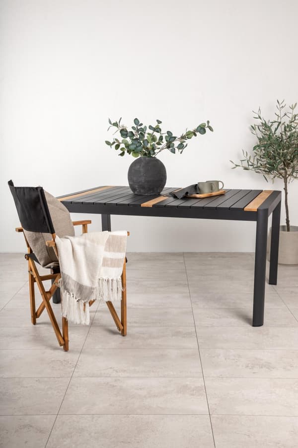 FURNLUX MATBORD FÖR UTOMHUSBRUK TOGO TEAK & SVART 90CM