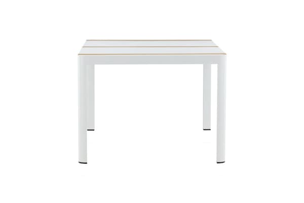 FURNLUX ULKORUOKAPÖYTÄ TOGO TEAK & VALKOINEN 90CM